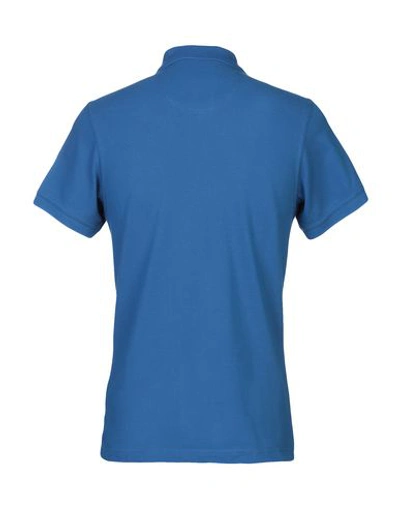 Shop Barbour Man Polo Shirt Blue Size S Cotton