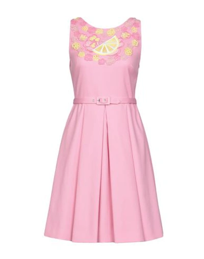 Shop Boutique Moschino Woman Mini Dress Pink Size 8 Cotton, Other Fibres