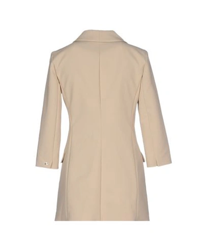Peuterey Double Breasted Pea Coat In Beige