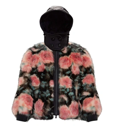 Shop Moncler Genius Multicolor Morens Floral Fur Jacket In Bp