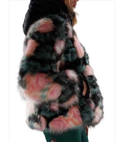 Shop Moncler Genius Multicolor Morens Floral Fur Jacket In Bp