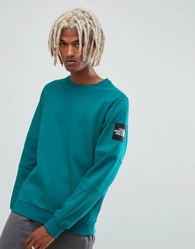 The North Face Fine 2 Crew Neck Sweat In Everglade Green - Green | ModeSens