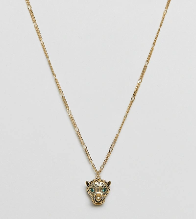 Shop Orelia Gold Plated Leopard Pendant Necklace - Gold