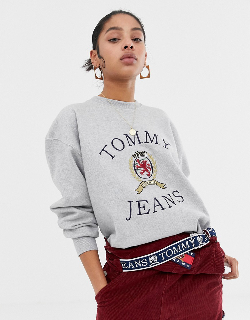 tommy jeans capsule crest logo sweatshirt