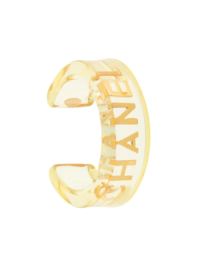 Pre-owned Chanel Vintage  Vintage Cc Logos Clear Bangle - 金色 In Gold