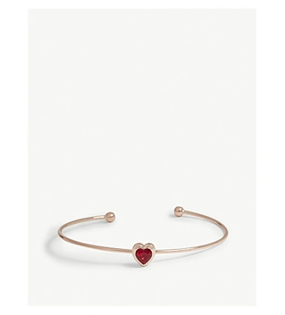 Shop Ted Baker Hasina Crystal Heart Cuff In Red