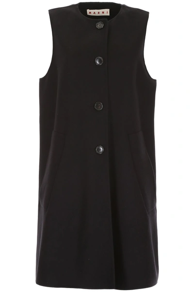 Shop Marni Buttoned Vest In Black (black)