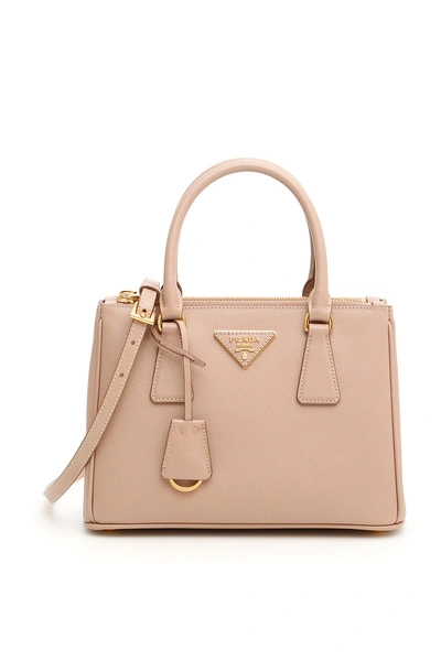 Shop Prada Saffiano Lux Galleria Bag In Cipria|rosa