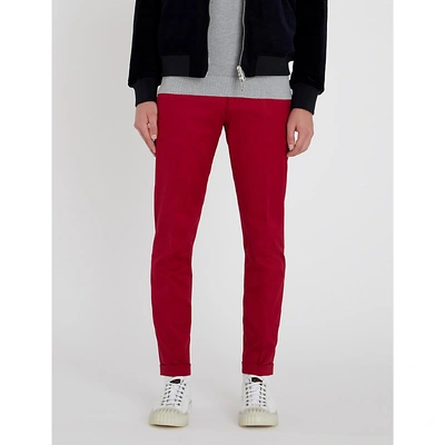 Shop Paul Smith Slim-fit Straight-leg Stretch-twill Chino Trousers In Red