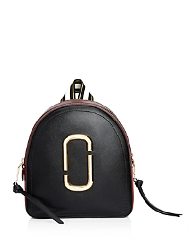 Shop Marc Jacobs Pack Shot Mini Backpack In Black/red/gold