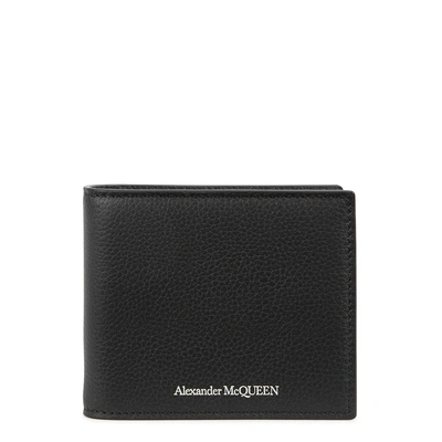 Shop Alexander Mcqueen Black Grained Leather Wallet