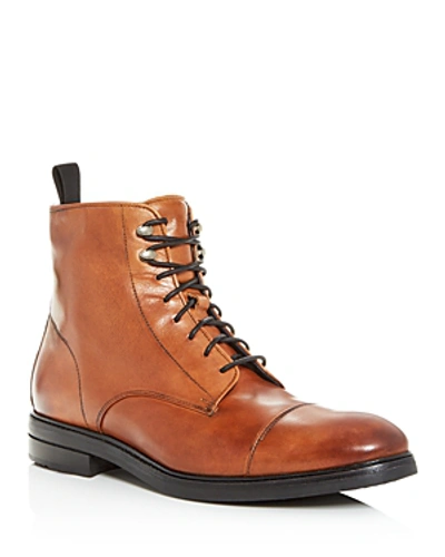 Shop Cole Haan Men's Wagner Grand Leather Cap-toe Boots In Brown