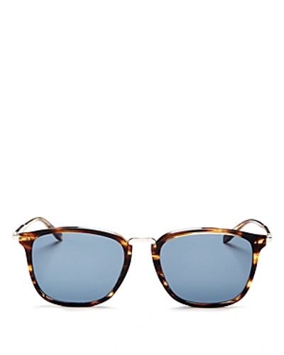 Shop Ferragamo Men's Square Sunglasses, 54 Mm In Striped Brown