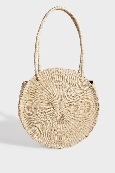 Shop Sensi Studio Circular Straw Tote In Beige