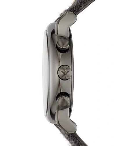 Shop Emporio Armani Wrist Watch In Steel Grey