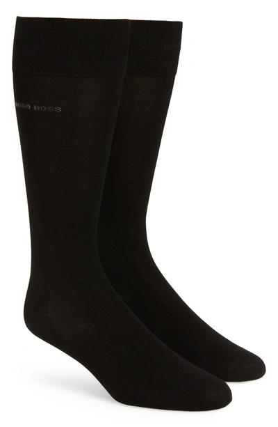 Shop Hugo Boss 2-pack Solid Socks In Black