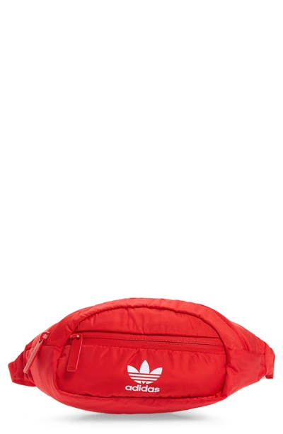 Shop Adidas Originals Waist Bag - Red In Radiant Red/ White