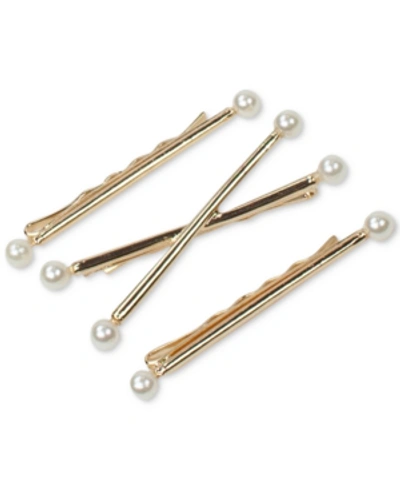 Shop Kitsch Metal Bobby Pins Pearl In Gold