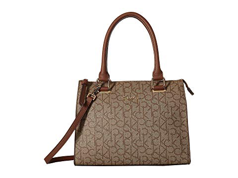 calvin klein hudson monogram satchel