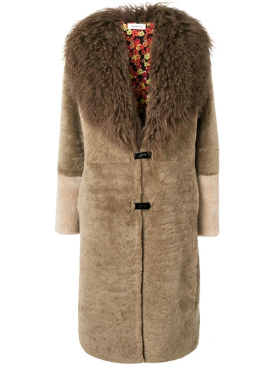 Shop Saks Potts Single Breasted Coat In Brown