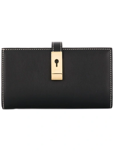 Shop Bally Keyhole Detail Wallet In Black