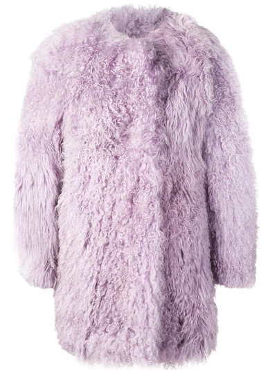 Shop Charlotte Simone Oversized Coat - Purple