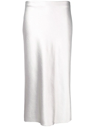 Shop Vince Straight Fit Midi Skirt - Silver