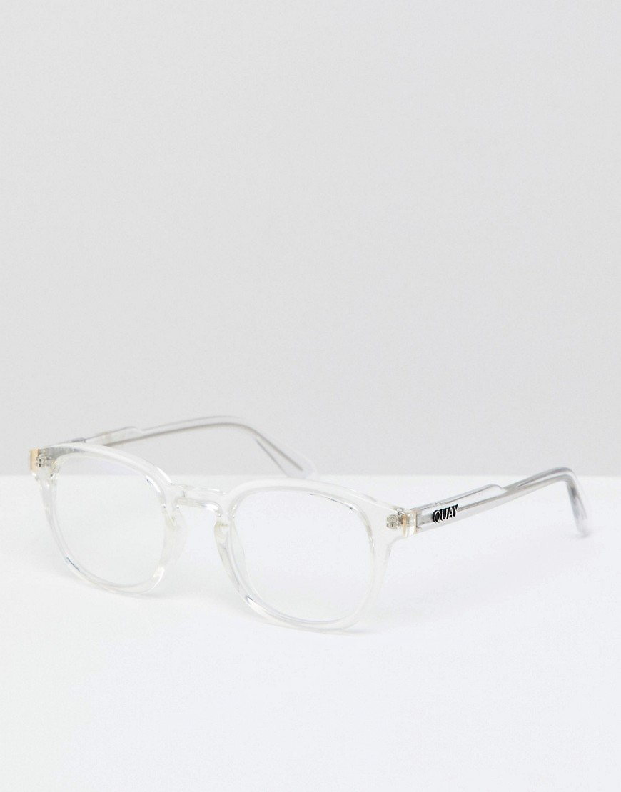 Quay Aviator Clear Lens Glasses In Clear Clear ModeSens
