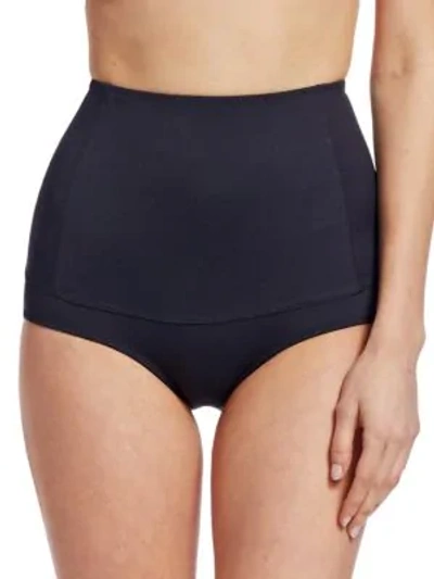 Shop Malia Mills Retro-style High-waist Swimsuit Bottom In Signature Black