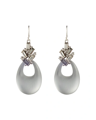 Shop Alexis Bittar Crystal Baguette Cluster Drop Earrings In Gray