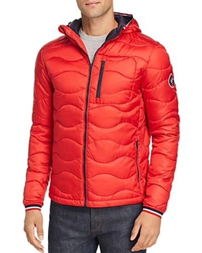 Shop Superdry Wave-quilted Puffer Jacket In Bright Red