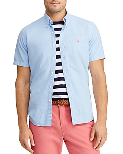 Shop Polo Ralph Lauren Short-sleeve Classic Fit Button-down Shirt In Blue