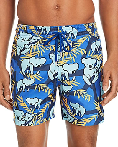 Shop Vilebrequin Mahina Sydney Koala-print Swim Shorts In Sea Blue