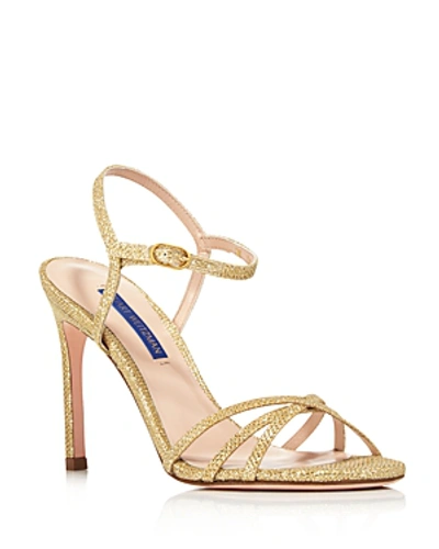 Shop Stuart Weitzman Women's Starla High-heel Sandals In Gold Nior