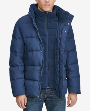 Marc New York Men's Down Puffer Jacket With Fleece Bib In Ink | ModeSens