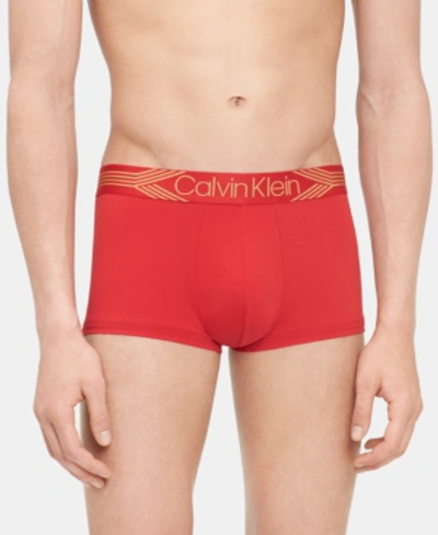 Shop Calvin Klein Men's Low-rise Trunks In Manic Red