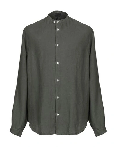 Shop Emporio Armani Shirts In Military Green