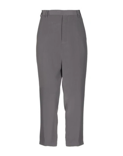 Shop Rick Owens Cropped Pants & Culottes In Grey