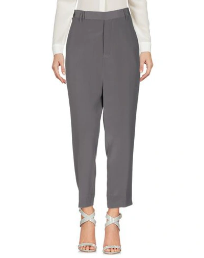 Shop Rick Owens Cropped Pants & Culottes In Grey