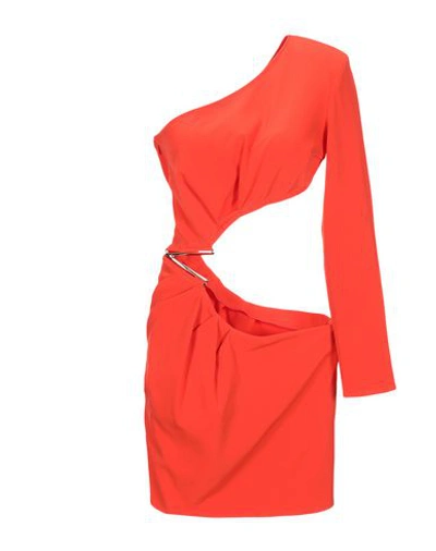 Shop Elisabetta Franchi Short Dress In Orange