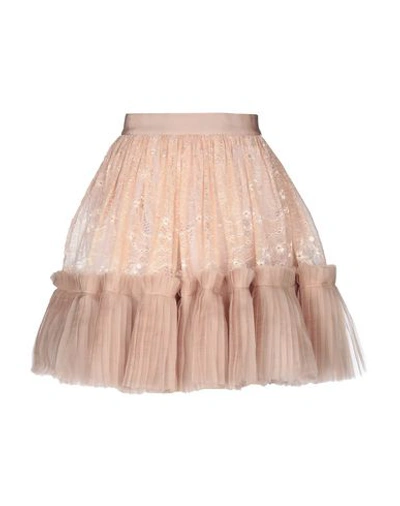 Shop Amen Couture Knee Length Skirt In Pale Pink