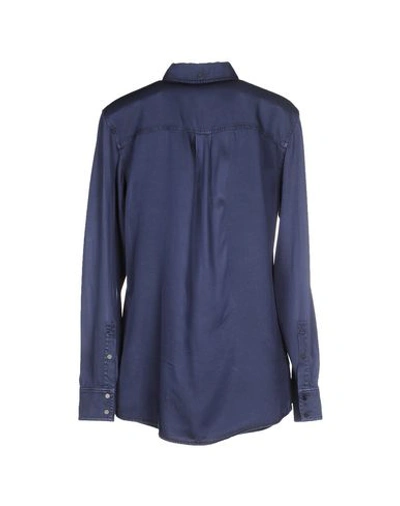 Shop Alexander Wang Solid Color Shirts & Blouses In Slate Blue