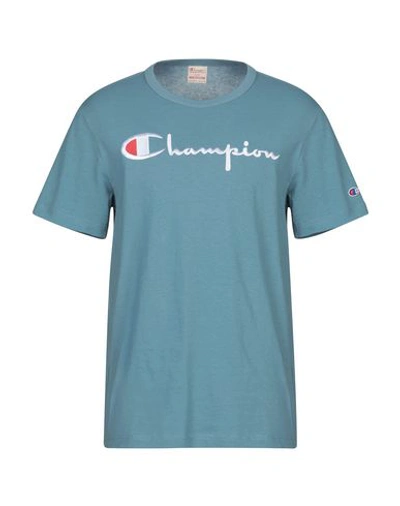 Shop Champion T-shirts In Pastel Blue