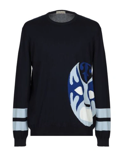 Shop Luca Larenza Sweater In Dark Blue