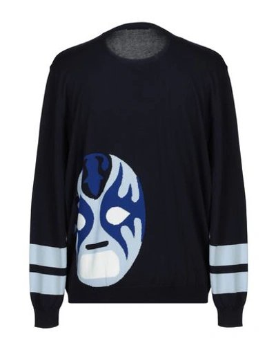 Shop Luca Larenza Sweater In Dark Blue