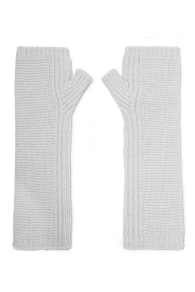 Shop Johnstons Of Elgin Cashmere Wristwarmers In White
