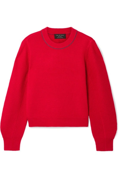 Shop Rag & Bone Yorke Cashmere Sweater In Red