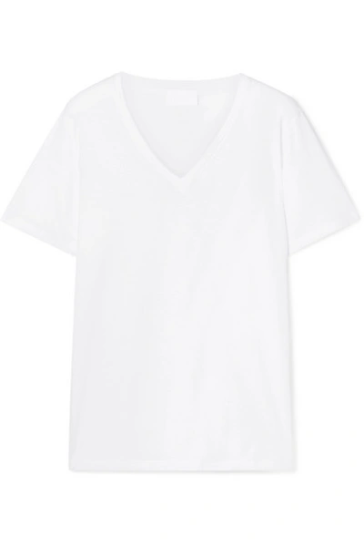 Shop Handvaerk Pima Cotton-jersey T-shirt In White