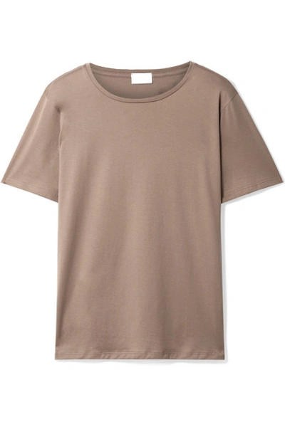 Shop Handvaerk Pima Cotton-jersey T-shirt In Sand