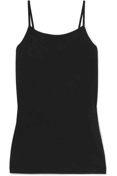 Shop Handvaerk Pima Cotton-jersey Camisole In Black